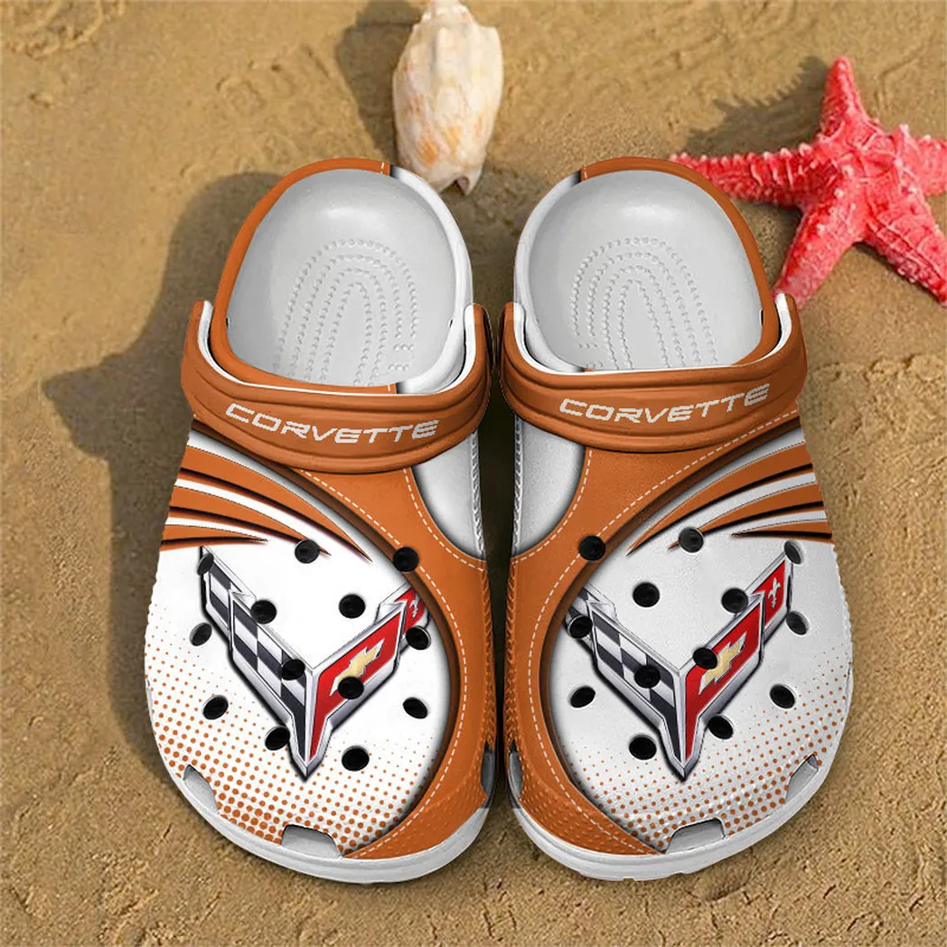 chevrolet corvette crocs sandals for men women gift for chevrolet corvette fan car181031525705 orange rppws