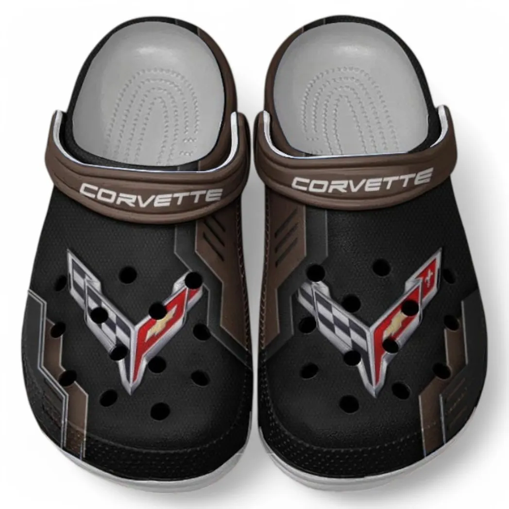 chevrolet corvette crocs shoes clogs men women gift for chevrolet corvette fan car185031525246 brown jm0wb