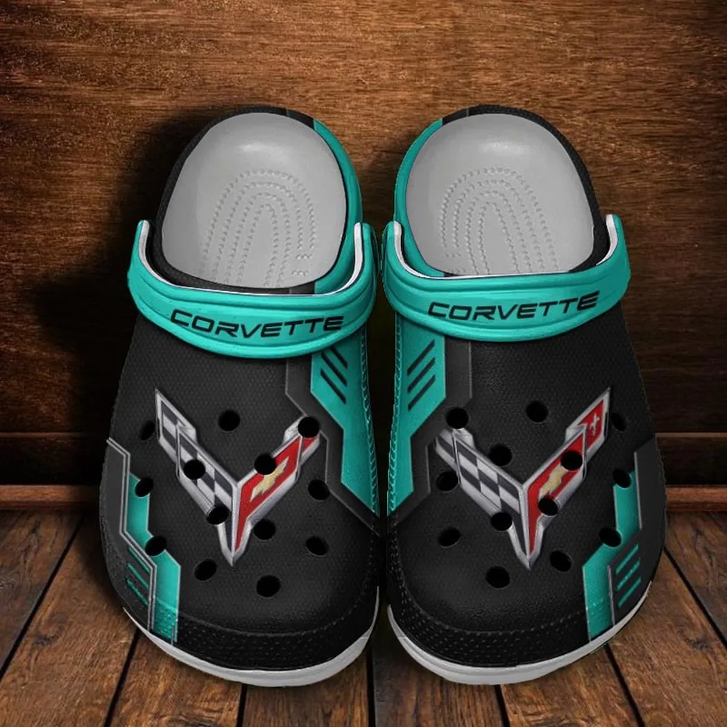 chevrolet corvette crocs shoes clogs men women gift for chevrolet corvette fan car185031525246 cyan lopji