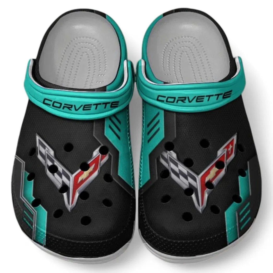 Chevrolet Corvette Crocs Shoes, Clogs Men Women, Gift For Chevrolet Corvette Fan CAR185031525246 - Cyan
