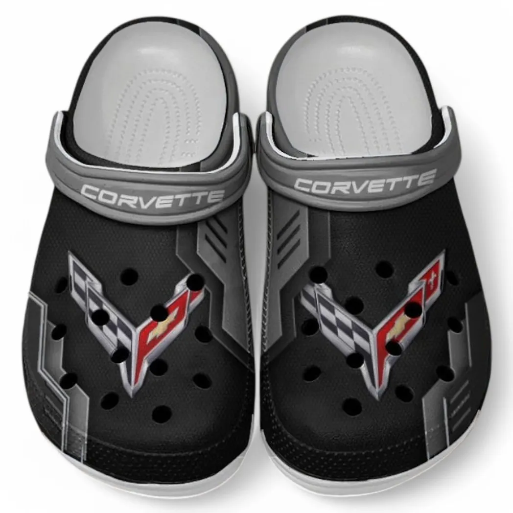Chevrolet Corvette Crocs Shoes, Clogs Men Women, Gift For Chevrolet Corvette Fan CAR185031525246 - Gray