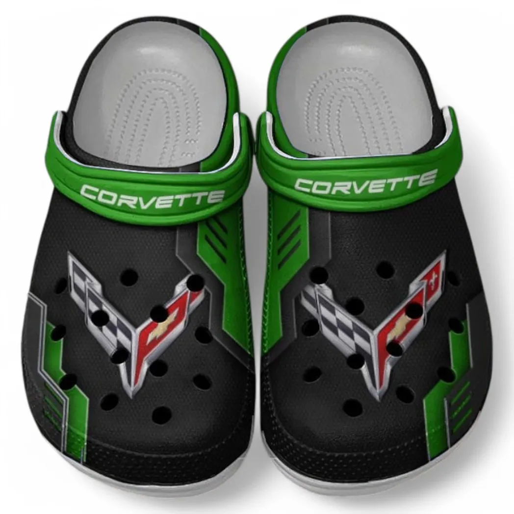Chevrolet Corvette Crocs Shoes, Clogs Men Women, Gift For Chevrolet Corvette Fan CAR185031525246 - Green