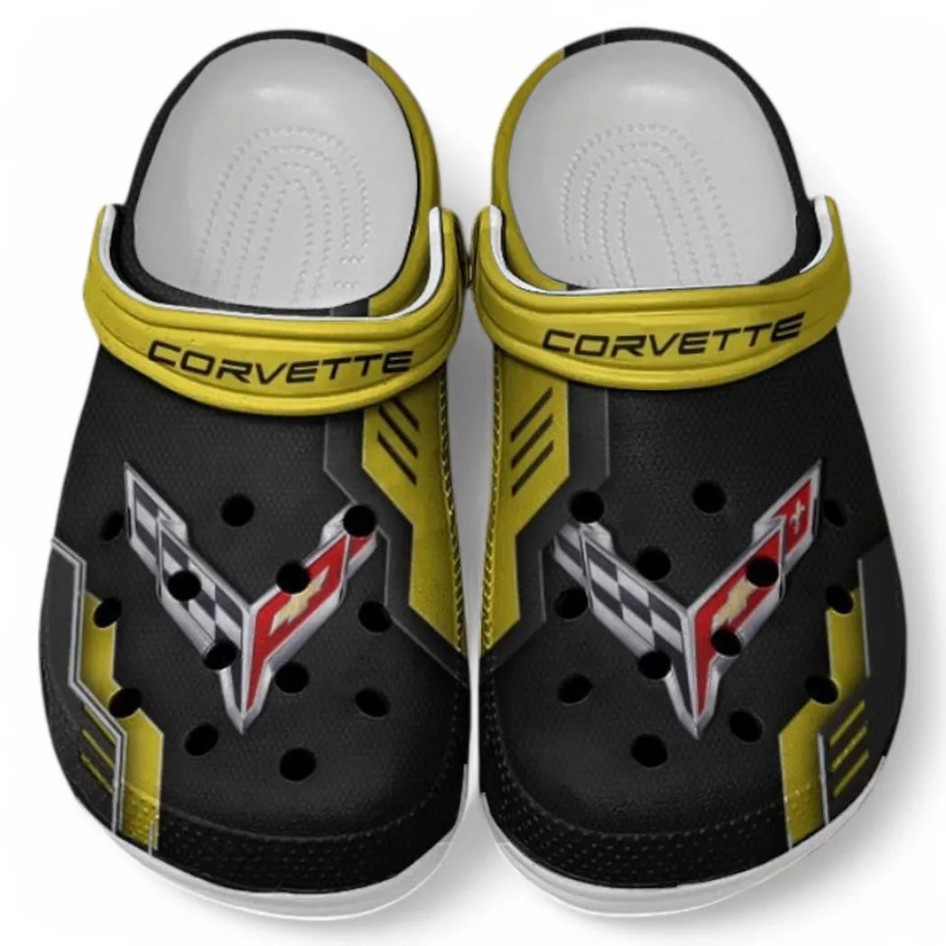 Chevrolet Corvette Crocs Shoes, Clogs Men Women, Gift For Chevrolet Corvette Fan CAR185031525246 - Yellow
