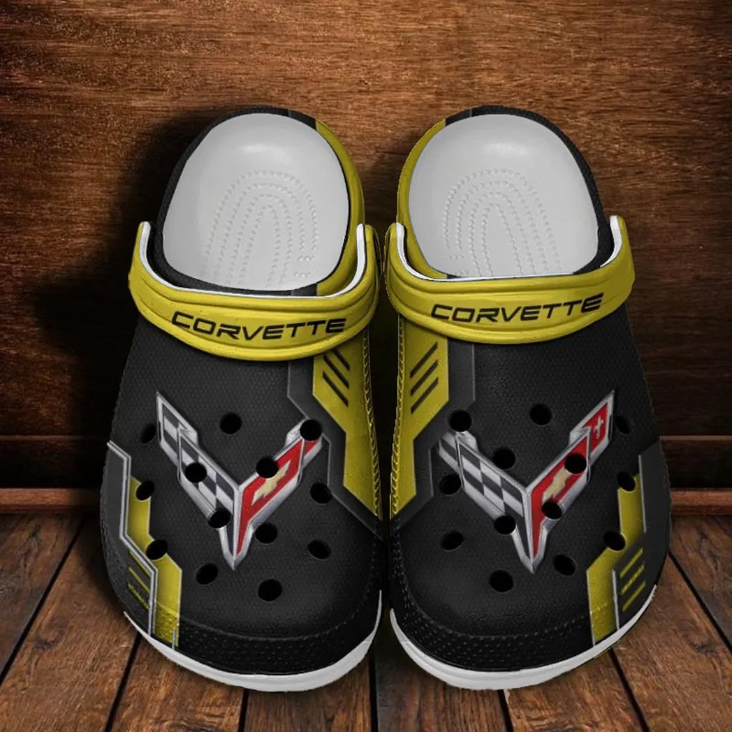 chevrolet corvette crocs shoes clogs men women gift for chevrolet corvette fan car185031525246 yellow nn3f5