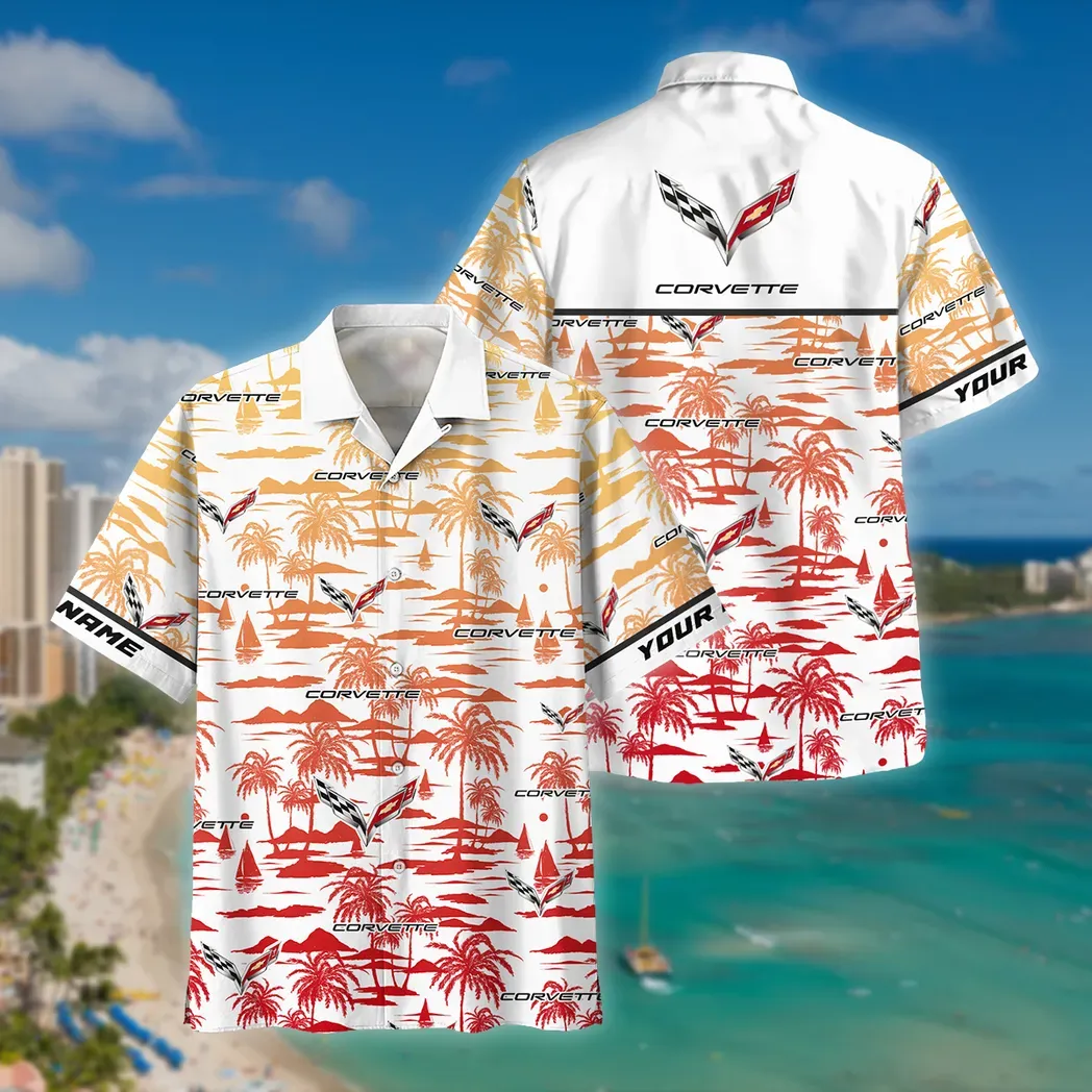 chevrolet corvette custom hawaiian shirt for men gift for chevrolet corvette fan car205031225675
