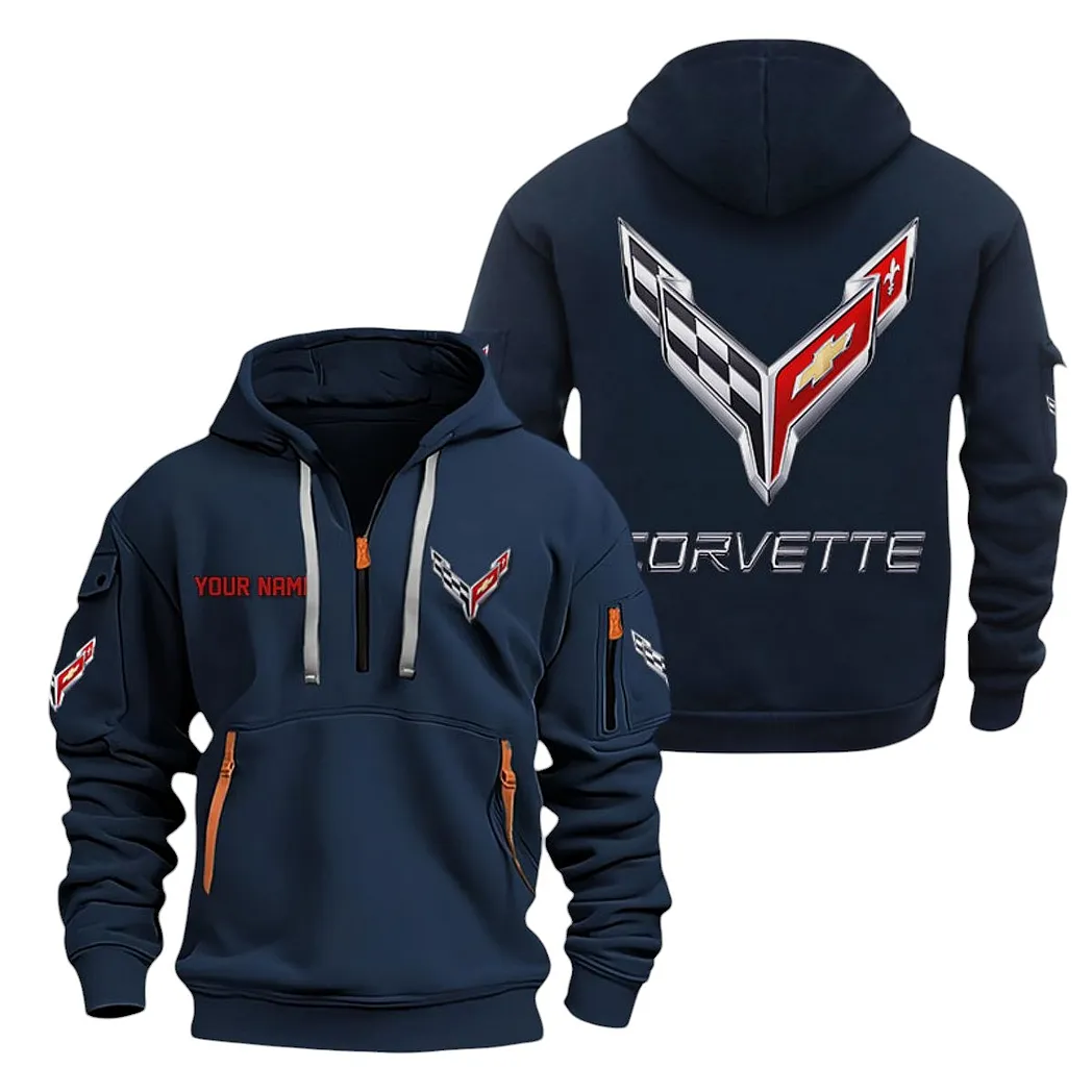 chevrolet corvette half zip hoodie for men gift for chevrolet corvette lovers car20022125724 navy fbg8y