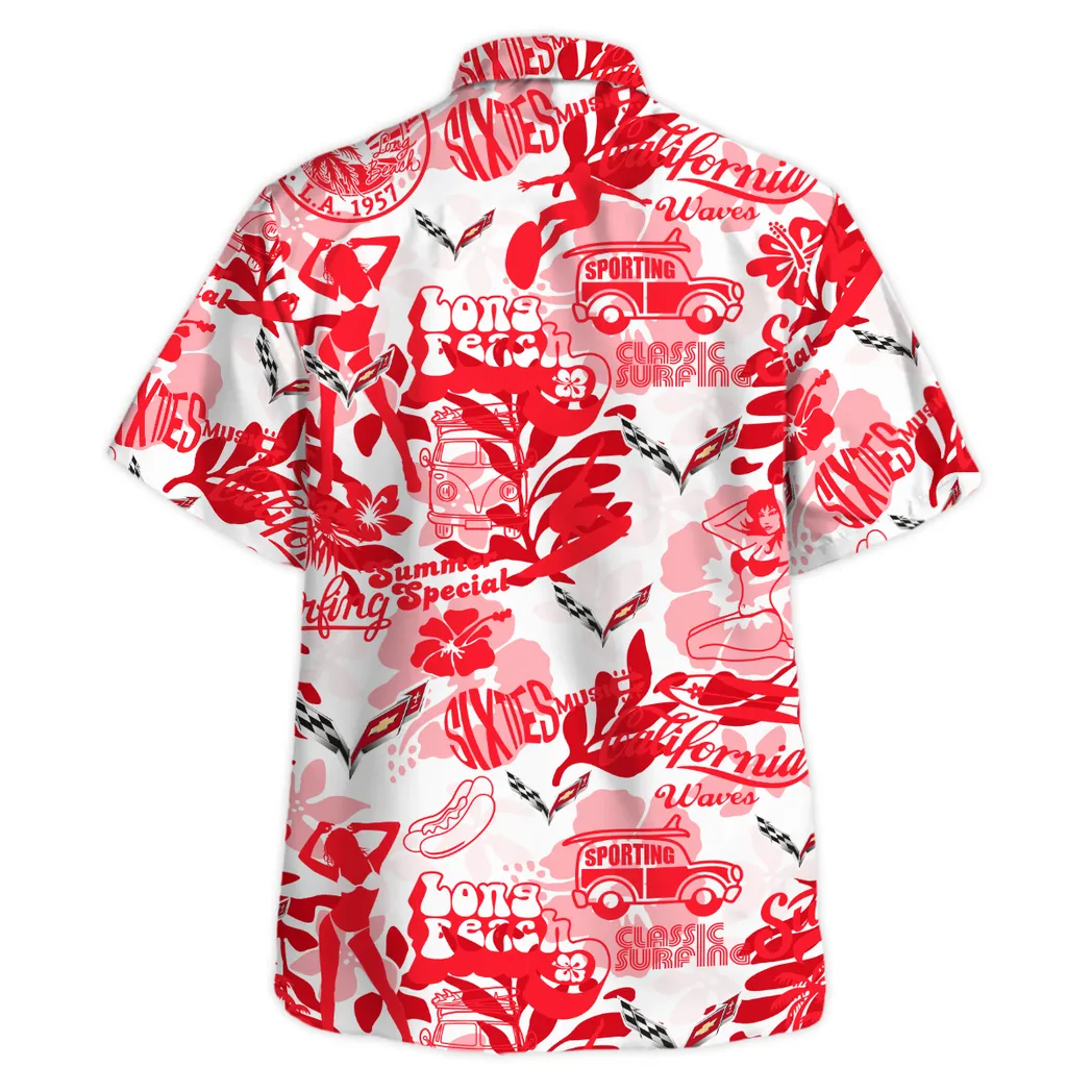 chevrolet corvette hawaiian shirt for men gift for chevrolet corvette lovers car201030725564