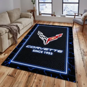 Chevrolet Corvette Rug, All Over Print Carpet For Chevrolet Corvette Lovers CAR5202192511 - Blue