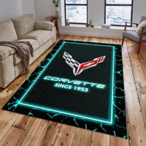 Chevrolet Corvette Rug, All Over Print Carpet For Chevrolet Corvette Lovers CAR5202192511 - Cyan