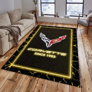 Chevrolet Corvette Rug, All Over Print Carpet For Chevrolet Corvette Lovers CAR5202192511 - Yellow