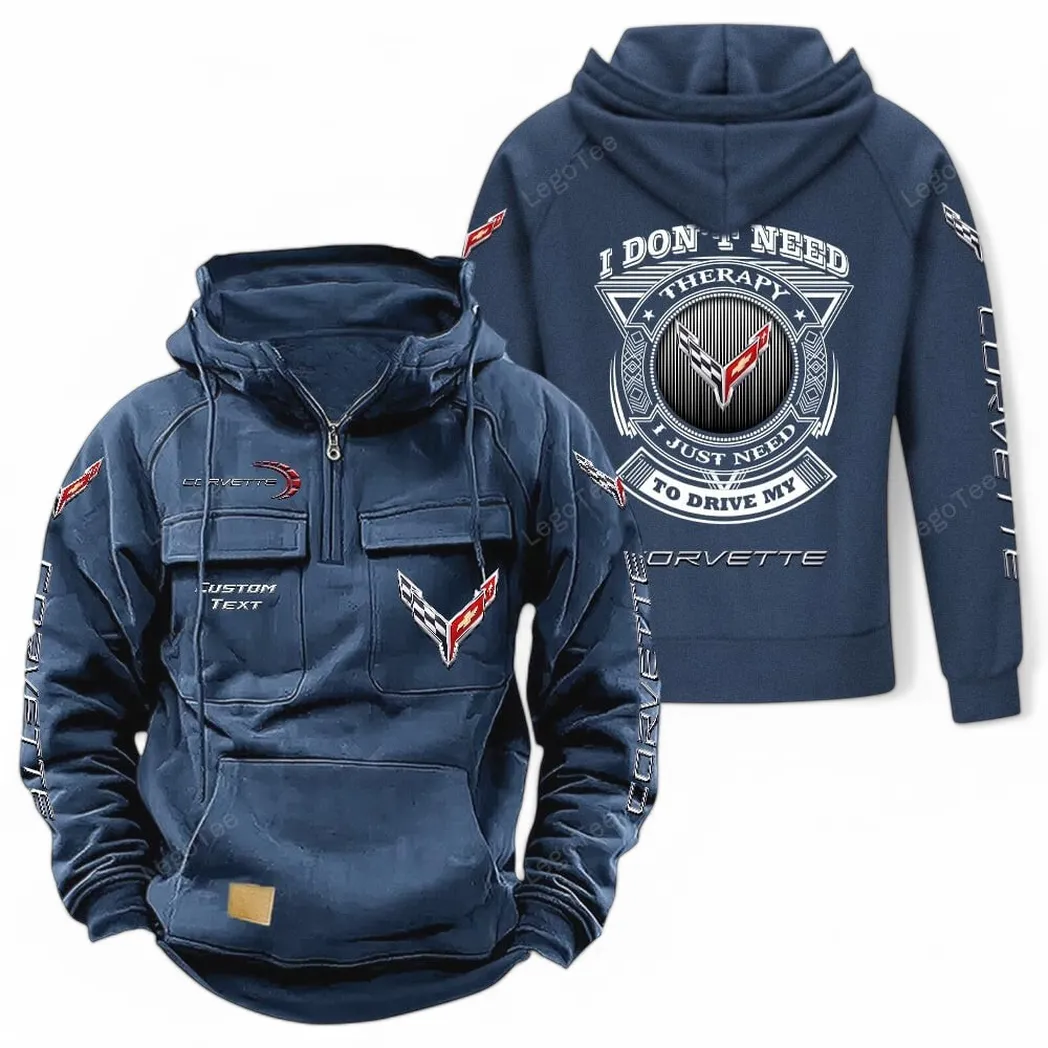 chevrolet corvette tactical quarter zip hoodie car106021525055 gifts for men him husband boyfriend dark blue arj9t