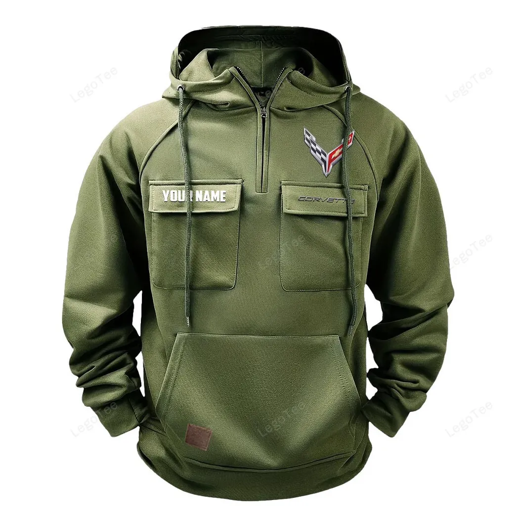 chevrolet corvette tactical quarter zip hoodie gift for chevrolet corvette lovers gift for him husband boyfriend army green car109021425339 1 bqwpd