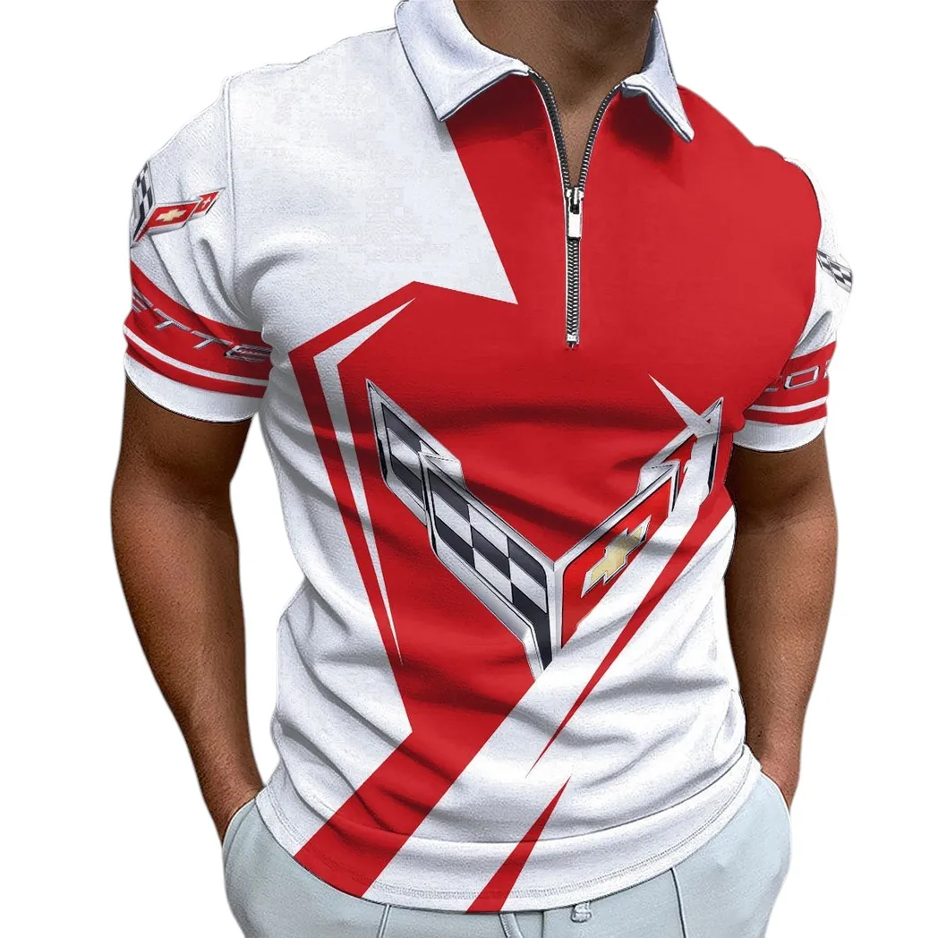 chevrolet corvette zipper polo shirt gift for chevrolet corvette lovers gift for him husband boyfriend car3202122530 jsdsc