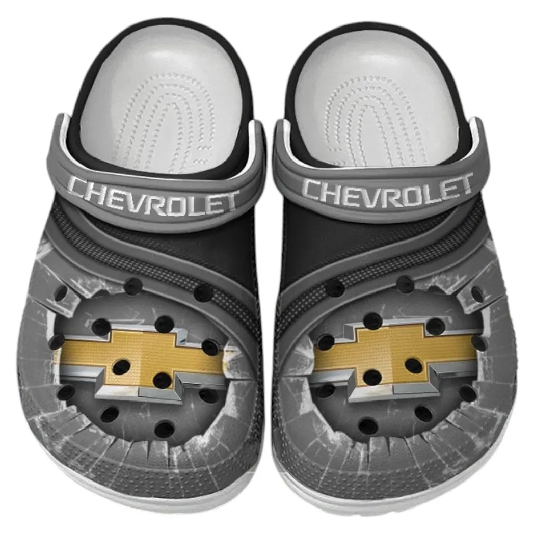 Chevrolet Crocs Clogs Men Women, Gift For Chevrolet Fan CAR188032025112 - Gray