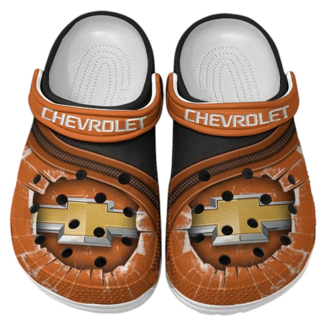 Chevrolet Crocs Clogs Men Women, Gift For Chevrolet Fan CAR188032025112 - Orange