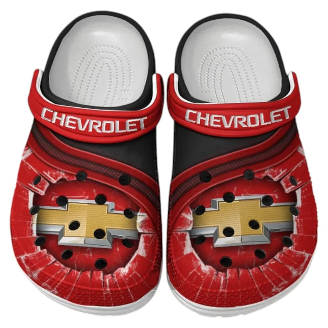 Chevrolet Crocs Clogs Men Women, Gift For Chevrolet Fan CAR188032025112 - Red