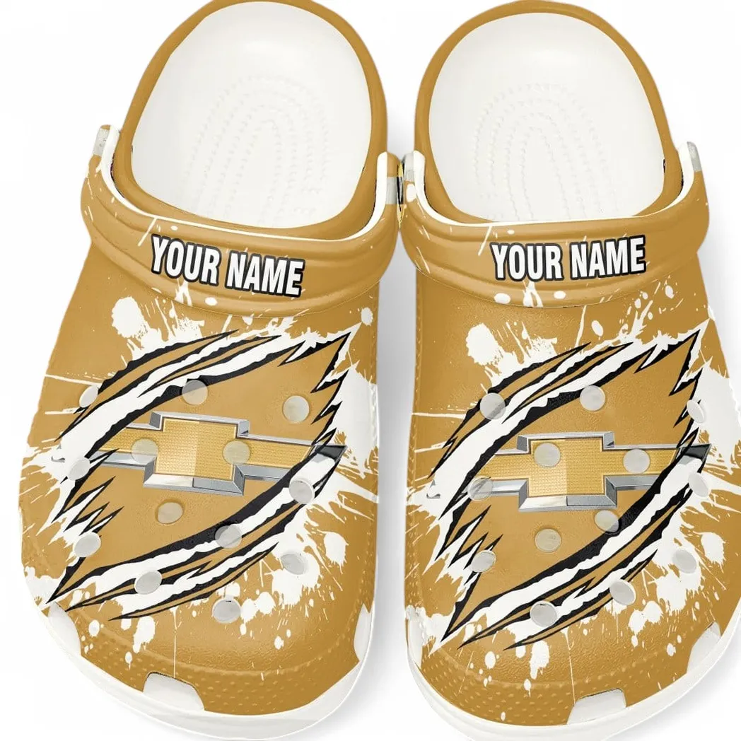 Chevrolet Crocs, Gift For Chevrolet Lovers, Gift For Him, Husband, Boyfriend CAR5602192514 - White