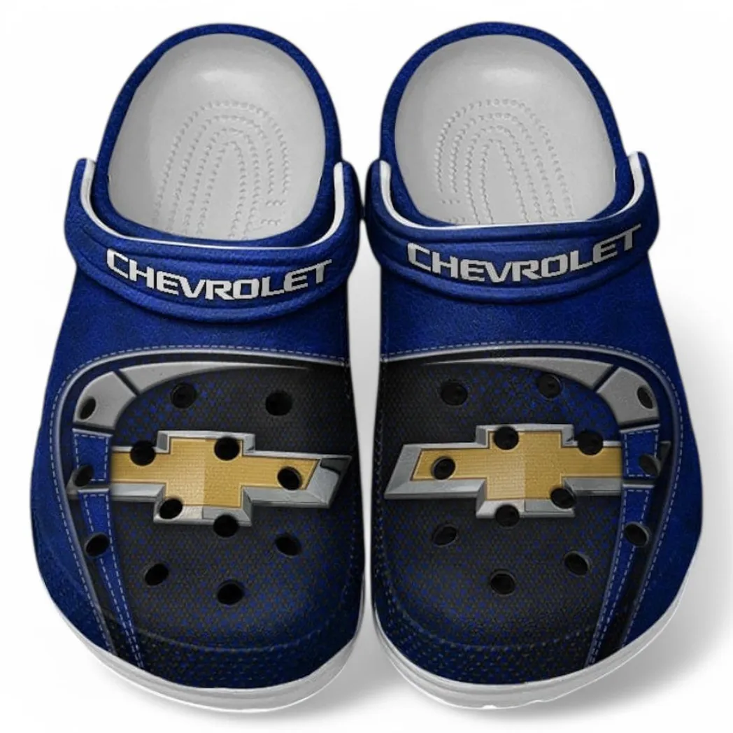 Chevrolet Crocs Sandals For Men Women, Gift For Chevrolet Fan CAR177031425556 - Blue