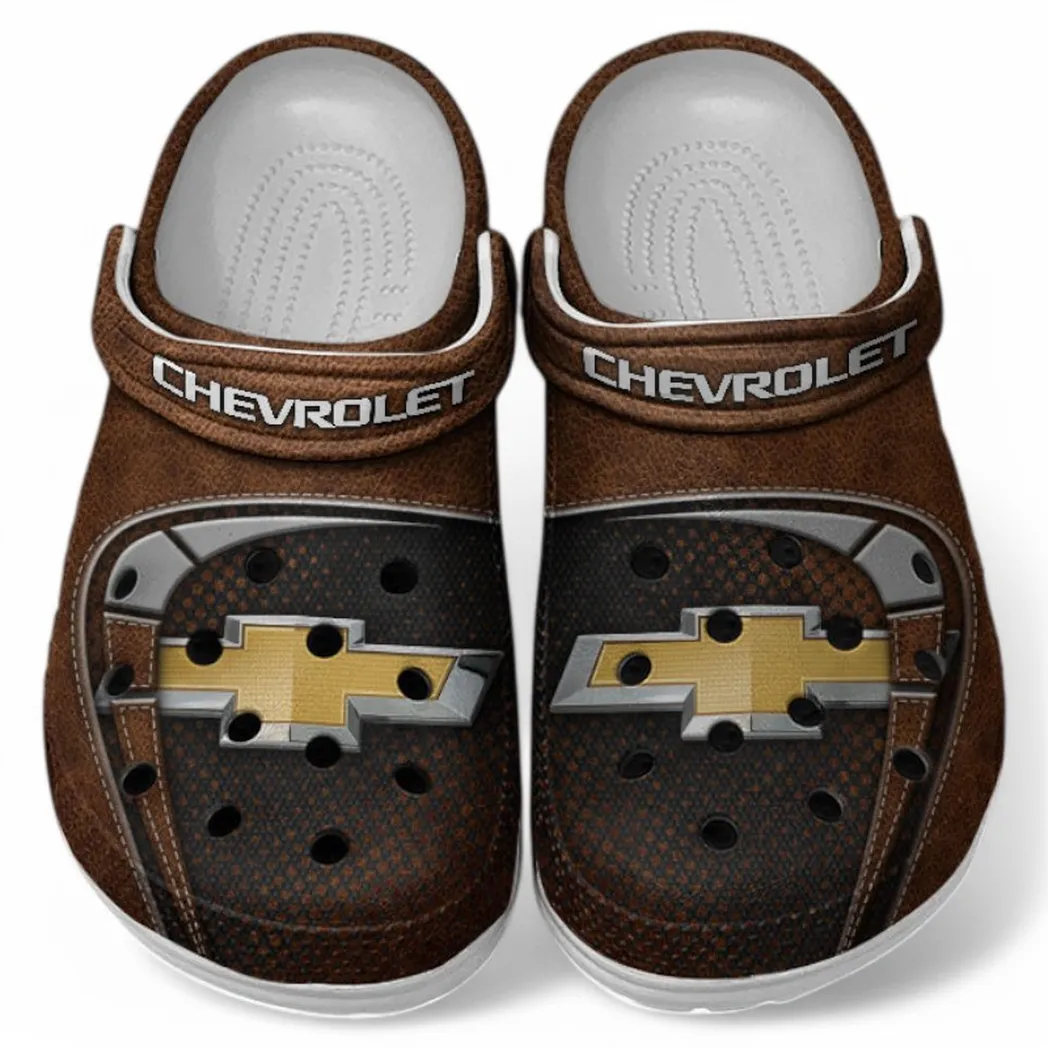Chevrolet Crocs Sandals For Men Women, Gift For Chevrolet Fan CAR177031425556 - Brown