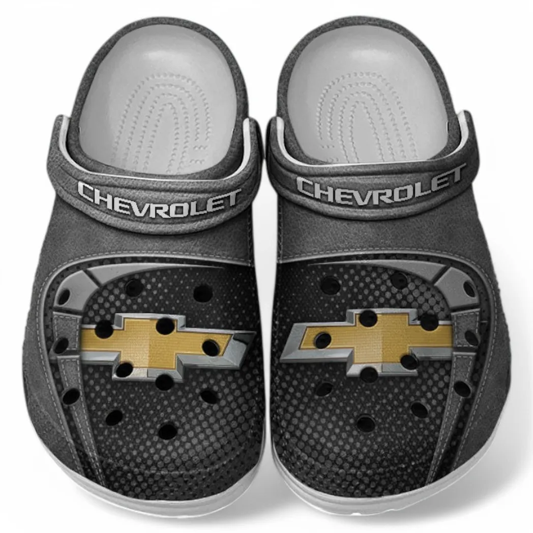 Chevrolet Crocs Sandals For Men Women, Gift For Chevrolet Fan CAR177031425556 - Gray