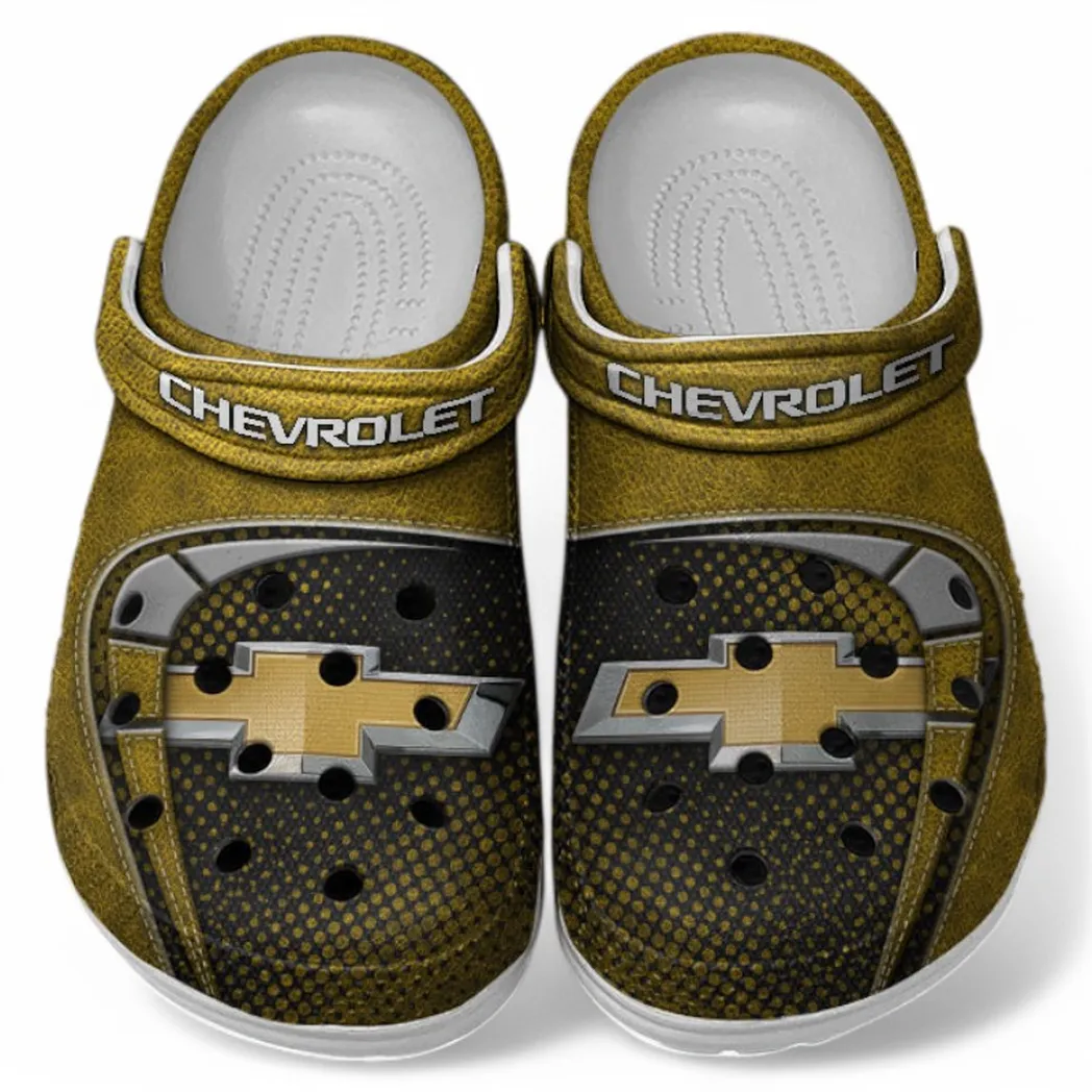 Chevrolet Crocs Sandals For Men Women, Gift For Chevrolet Fan CAR177031425556 - Yellow