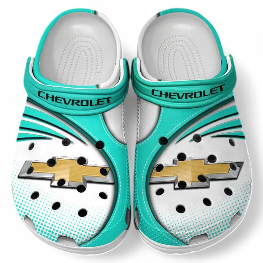Chevrolet Crocs Sandals For Men Women, Gift For Chevrolet Fan CAR181031525690 - Cyan