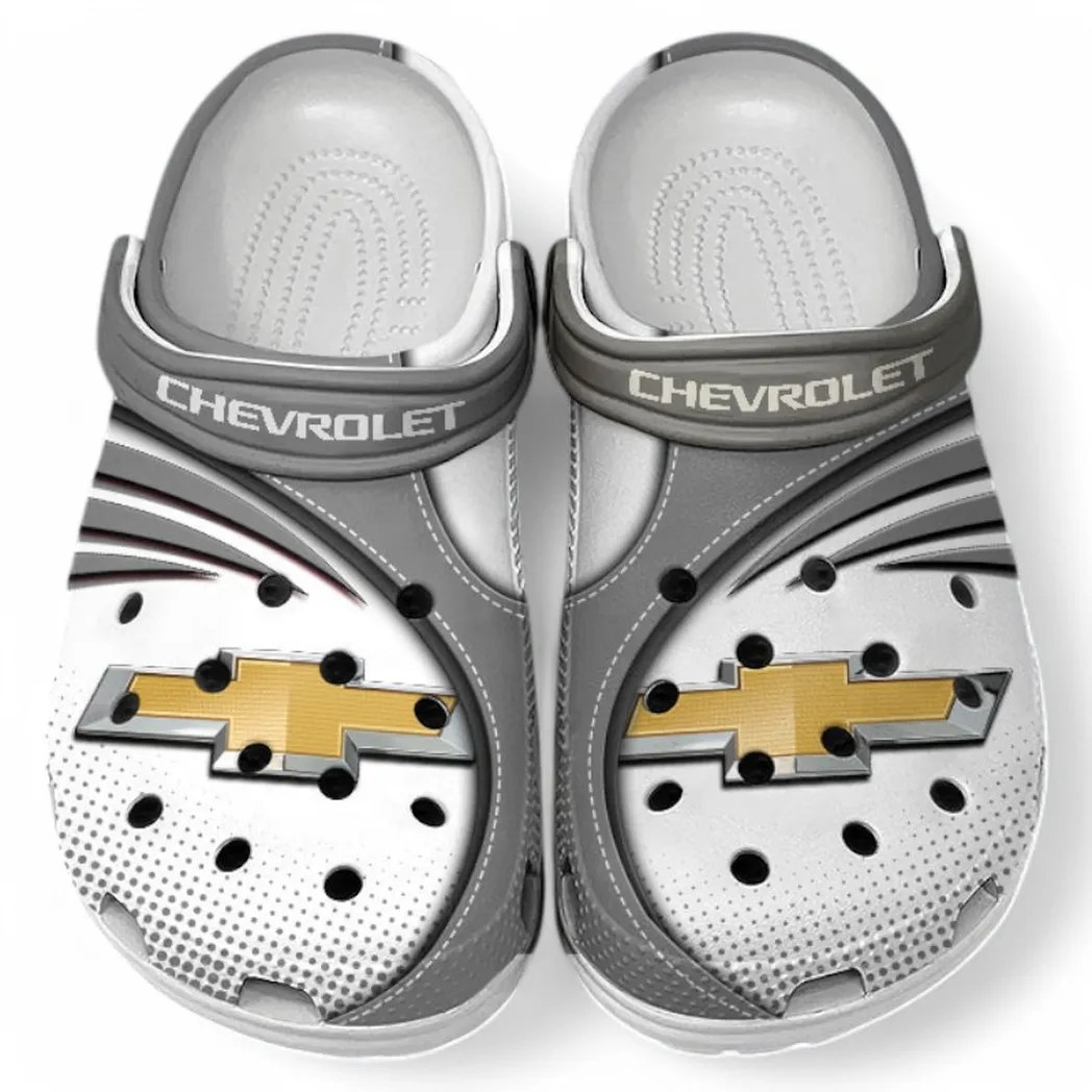 Chevrolet Crocs Sandals For Men Women, Gift For Chevrolet Fan CAR181031525690 - Gray