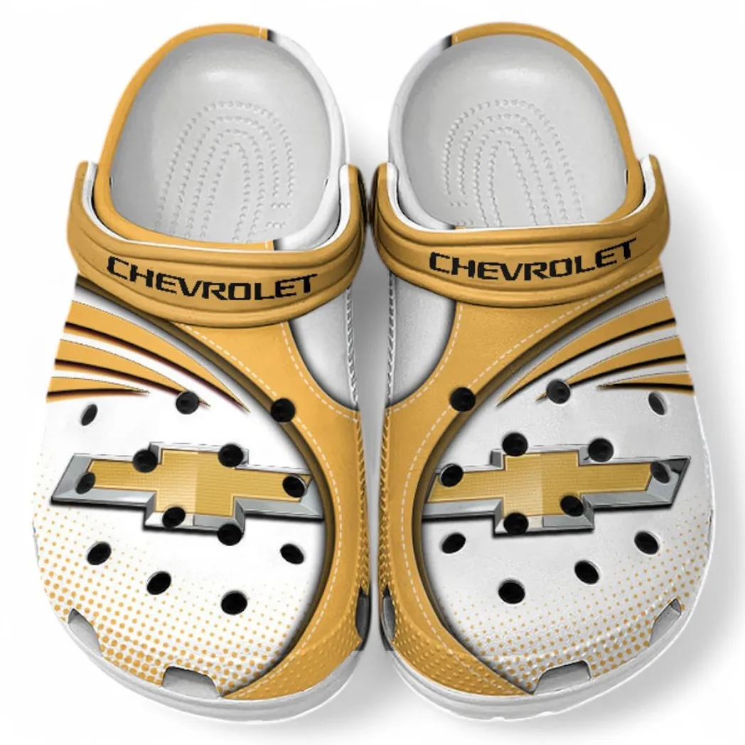 Chevrolet Crocs Sandals For Men Women, Gift For Chevrolet Fan CAR181031525690 - Yellow