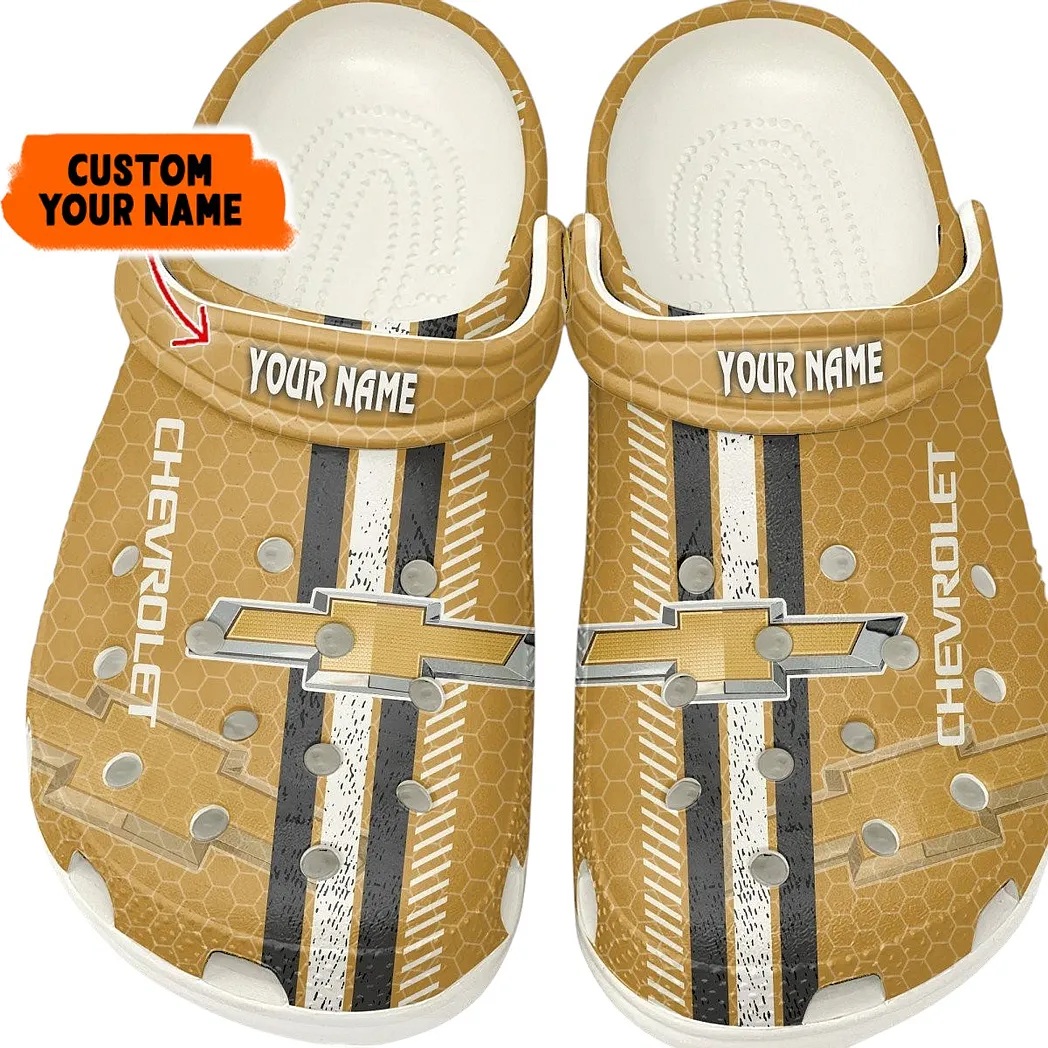 Chevrolet Crocs Shoes Gift For Chevrolet Lovers, Birthday Gift For Husband, Boyfriend CAR82022025575 - White
