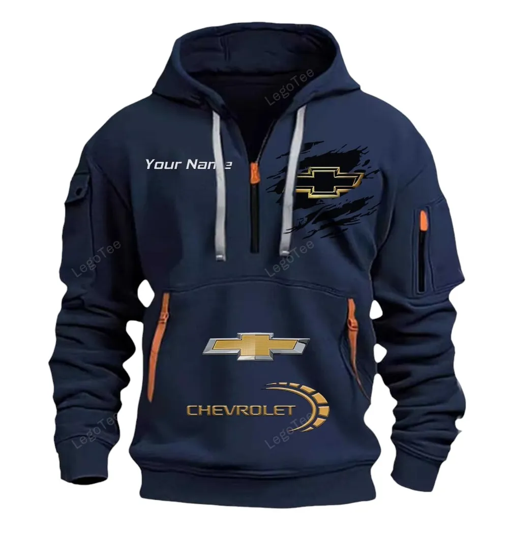 chevrolet half zip hoodie car113021425786 best gift for him husband boyfriend navy jmces
