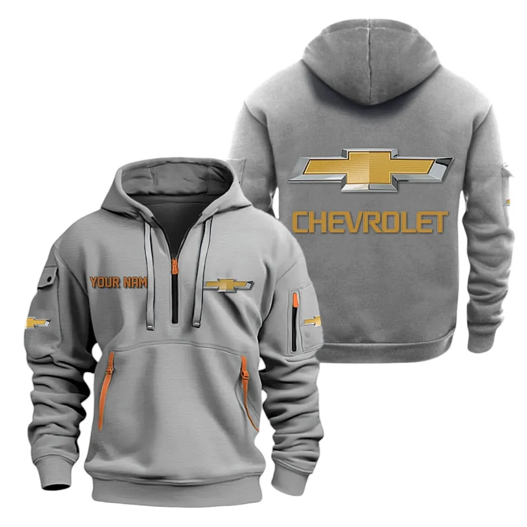 chevrolet half zip hoodie for men gift for chevrolet lovers car20022125676 gray