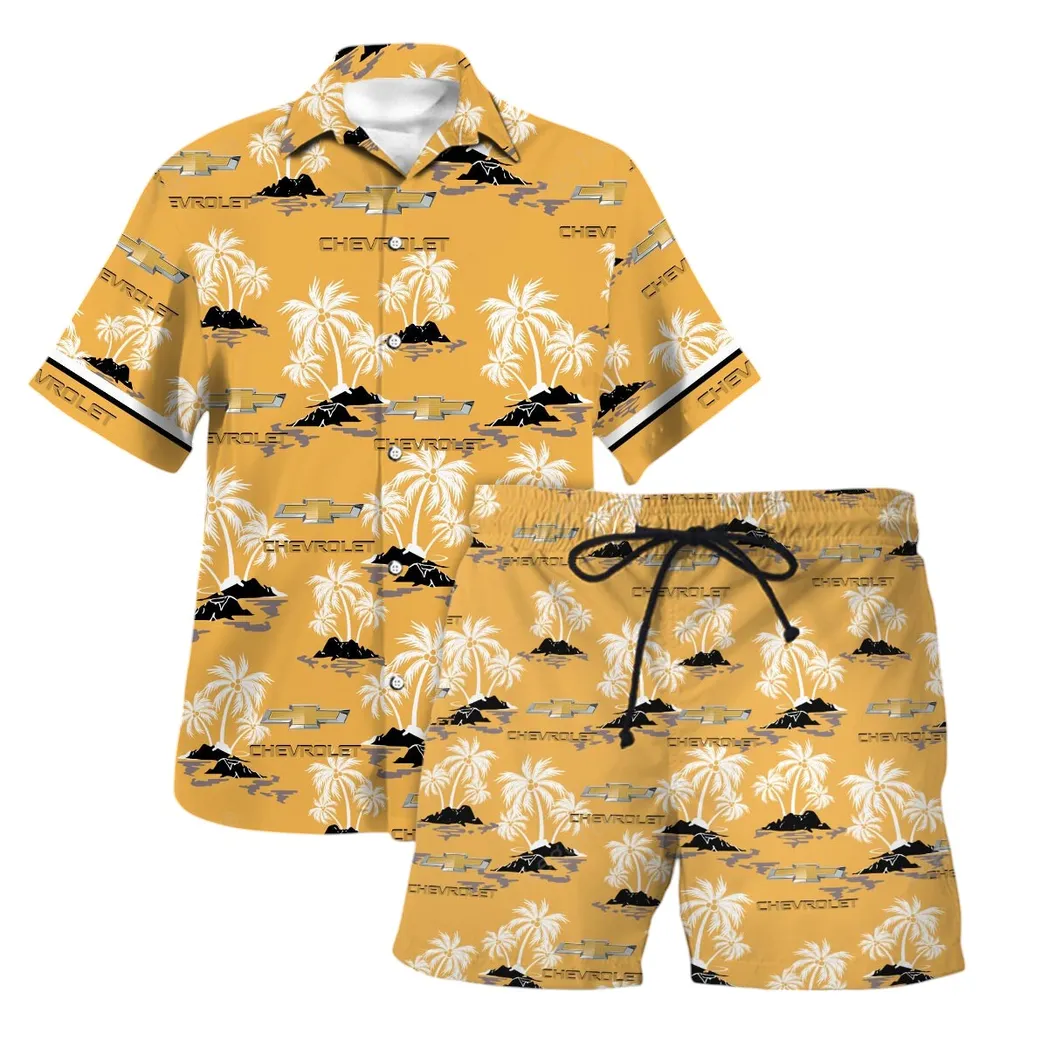chevrolet hawaiian shirt set for men gift for chevrolet lovers gift for him husband boyfriend car144021125460 1 kntci