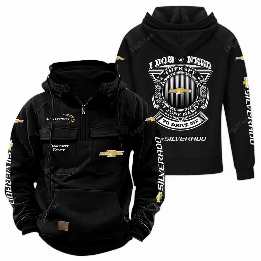 chevrolet silverado tactical quarter zip hoodie car106021525010 gifts for men him husband boyfriend black ia1il