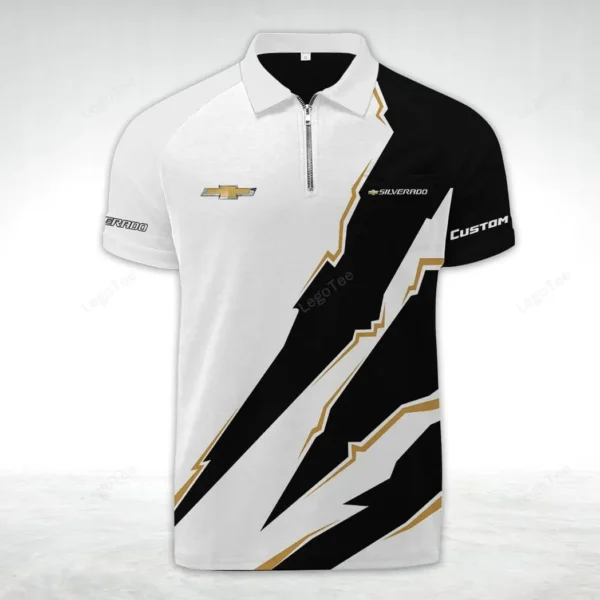 chevrolet silverado zipper polo shirt gift for chevrolet silverado lovers gift for gift for him husband boyfriend car128021025059 f4vsh