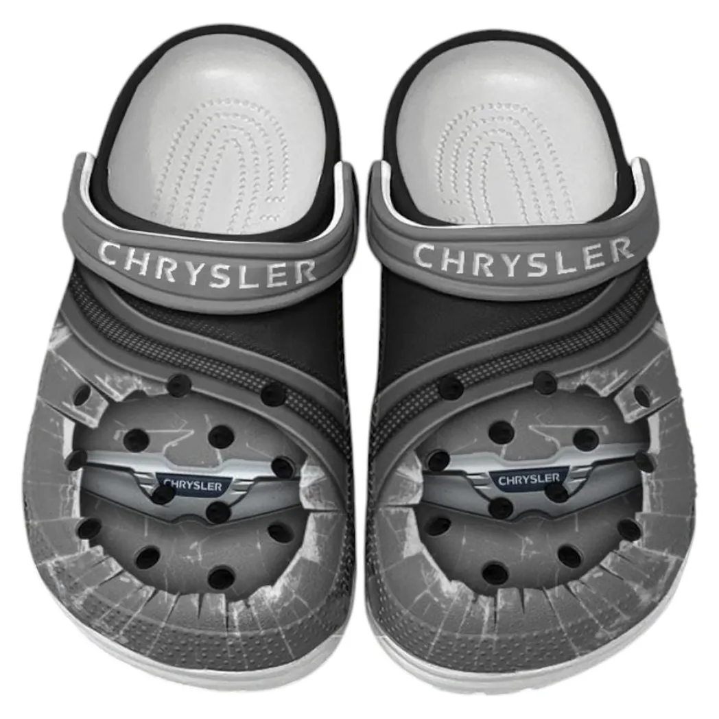 Chrysler Crocs Clogs Men Women, Gift For Chrysler Fan CAR188032025174 - Gray