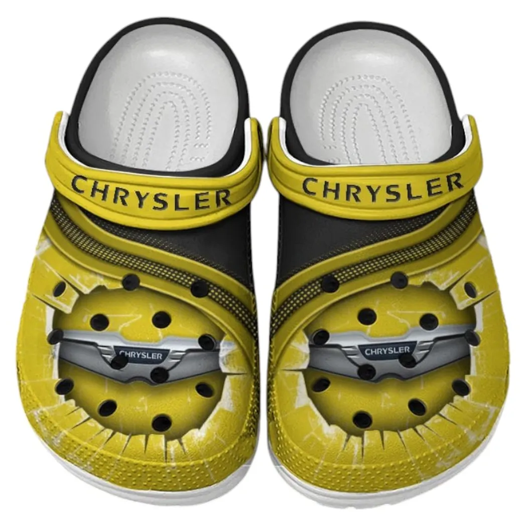 Chrysler Crocs Clogs Men Women, Gift For Chrysler Fan CAR188032025174 - Yellow