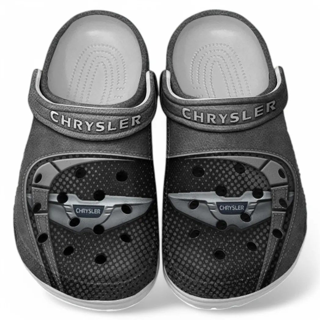 Chrysler Crocs Sandals For Men Women, Gift For Chrysler Fan CAR177031425597 - Gray