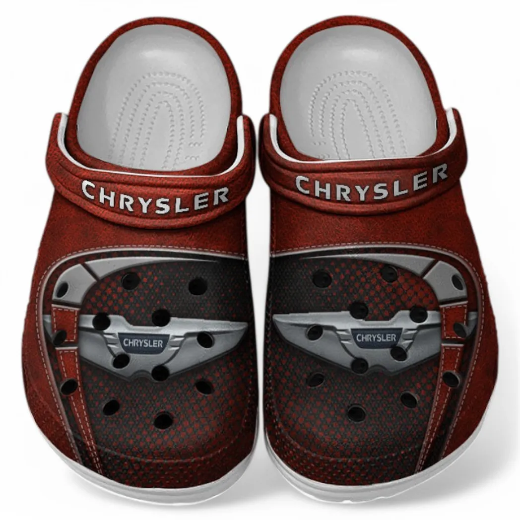 Chrysler Crocs Sandals For Men Women, Gift For Chrysler Fan CAR177031425597 - Red