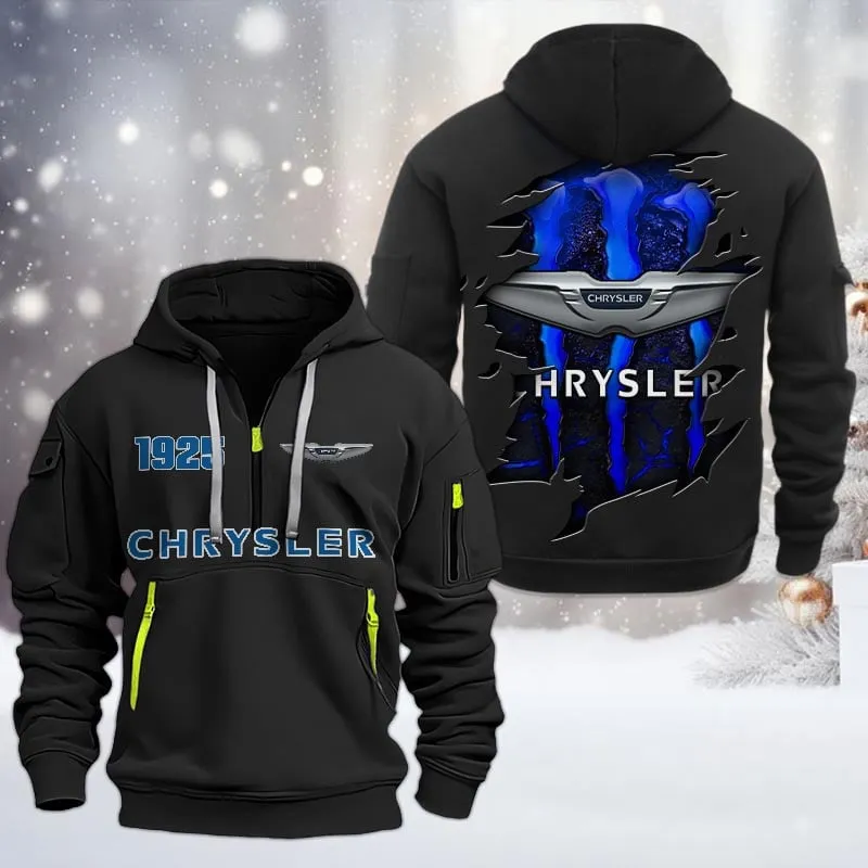 chrysler half zip hoodie all over print half zip hoodies for men car198032777 black sjzry