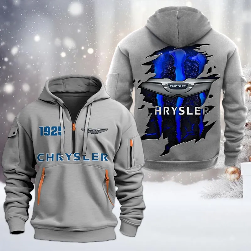 chrysler half zip hoodie all over print half zip hoodies for men car198032777 gray hrzpt