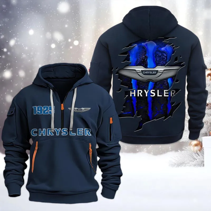 chrysler half zip hoodie all over print half zip hoodies for men car198032777 navy rbyuz