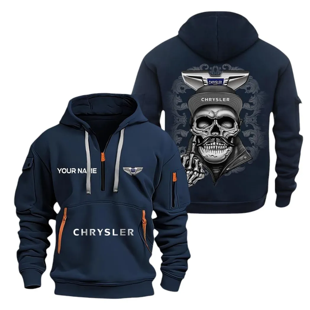 chrysler half zip hoodie for men gift for chrysler fan car166022625124 navy