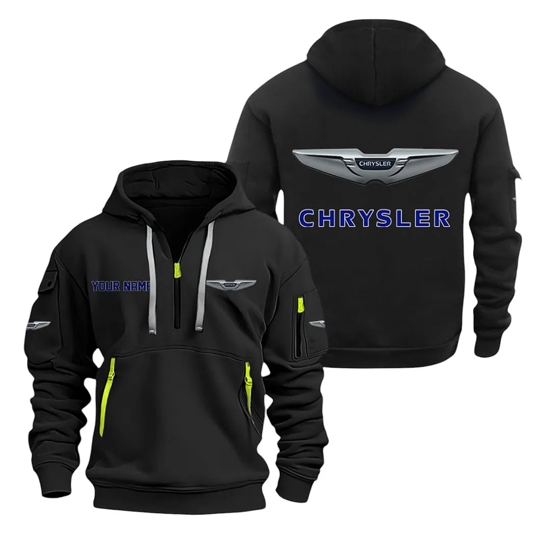 chrysler half zip hoodie for men gift for chrysler lovers car20022125755 black dywki