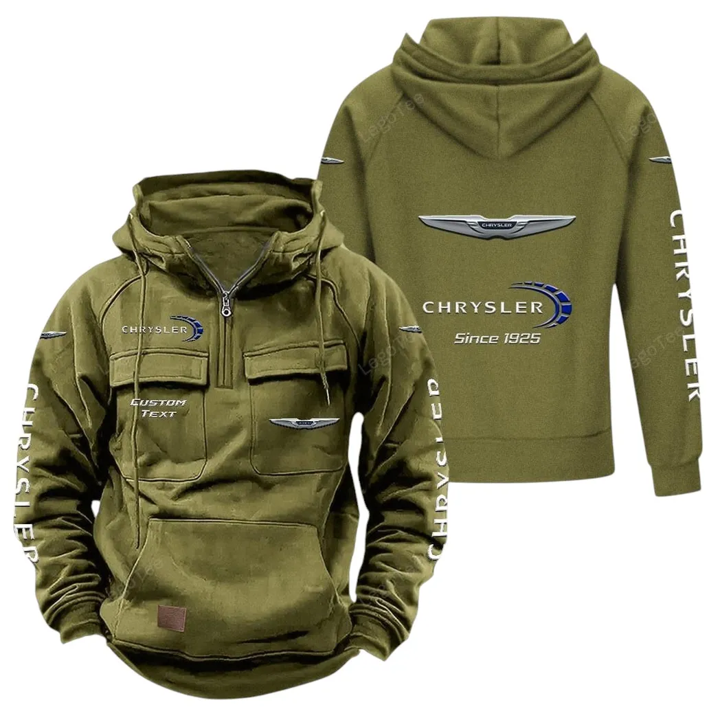 chrysler tactical quarter zip hoodie gift for chrysler lovers gift for him husband boyfriend army green car96021425737 1 lca4w