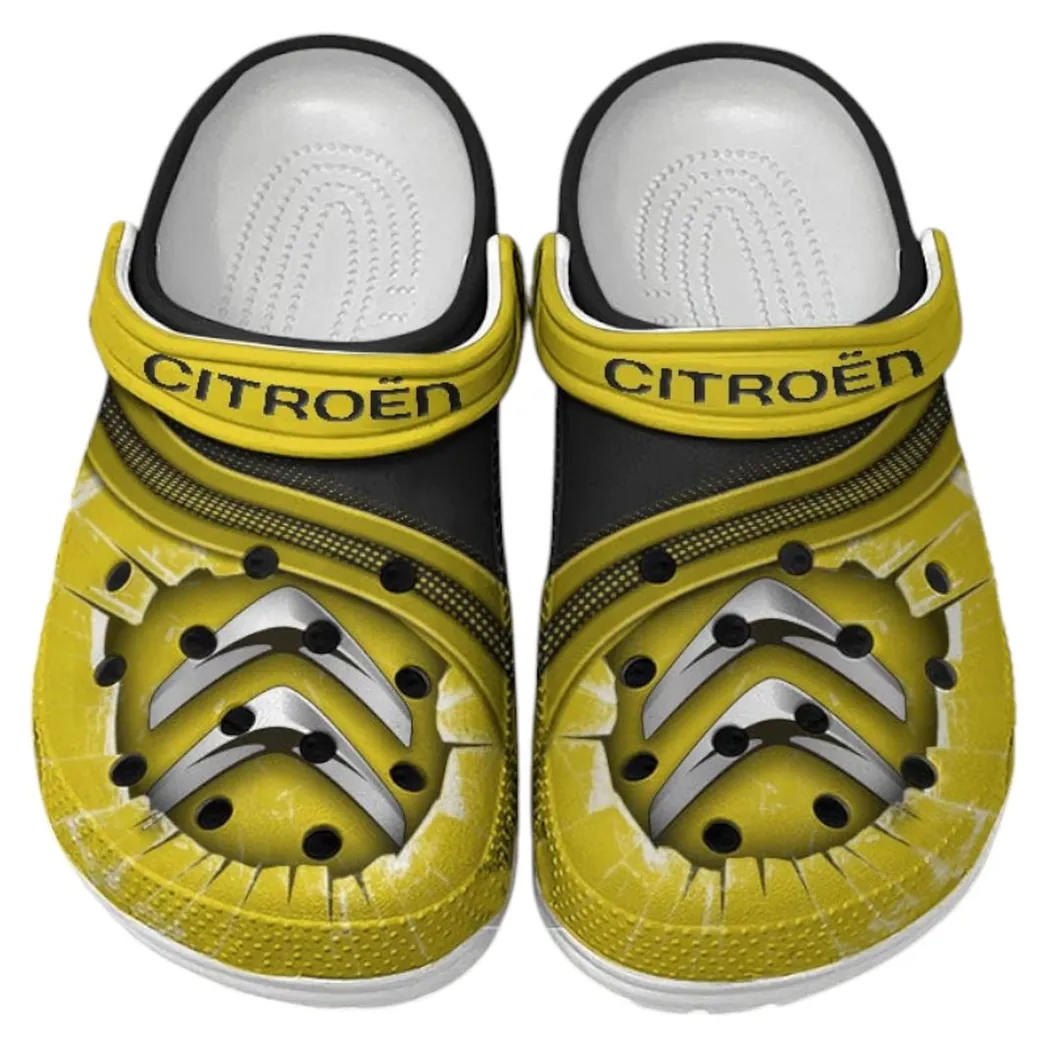 Citroen Crocs Clogs Men Women, Gift For Citroen Fan CAR188032025159 - Yellow