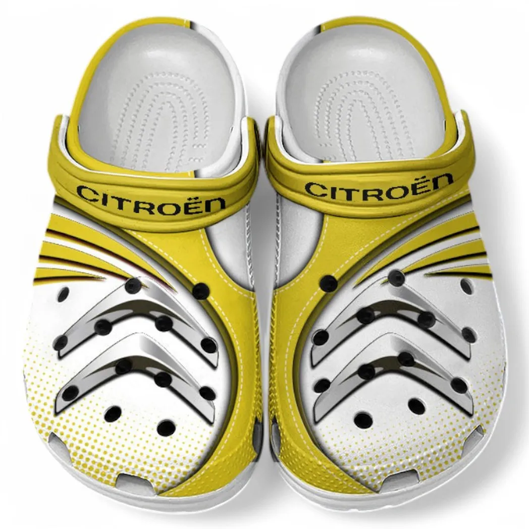 Citroen Crocs Sandals For Men Women, Gift For Citroen Fan CAR181031525744 - Yellow