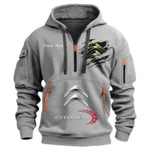 citroen half zip hoodie car113021425815 best gift for him husband boyfriend gray lqpcj