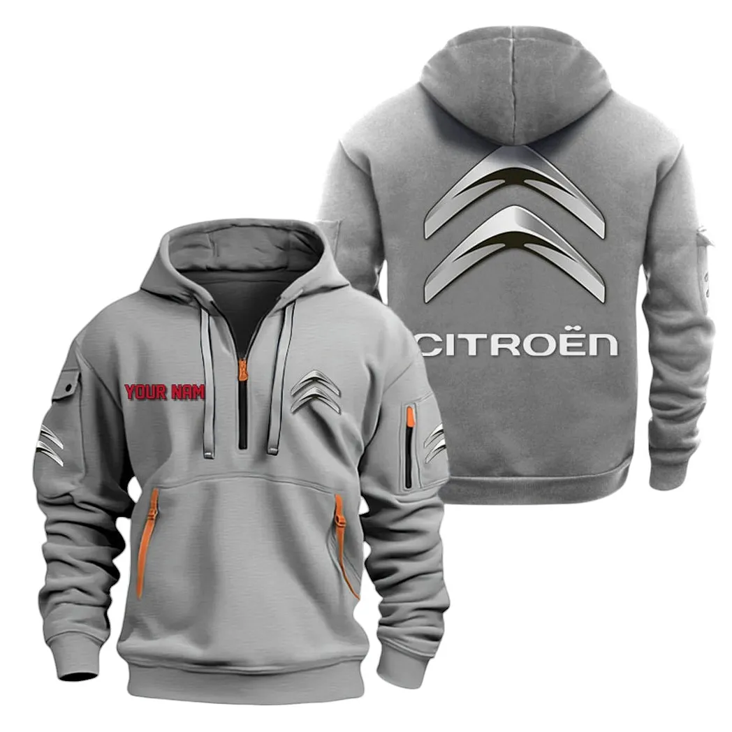 citroen half zip hoodie for men gift for citroen lovers car20022125754 gray zspv0