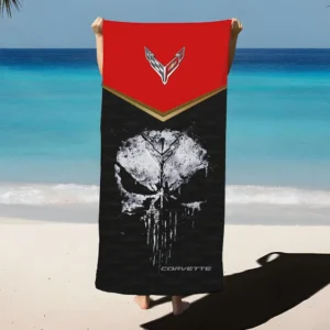 Corvette Beach Towel, Gift For Corvette Fan CAR17302252513