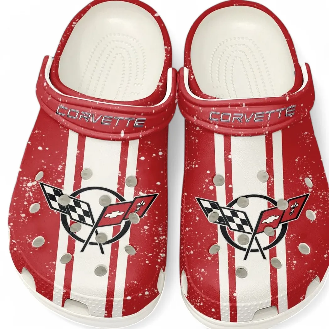 Corvette C5 Crocs, Gift For Corvette C5 Lovers, Gift For Him, Husband, Boyfriend CAR62022025041 - White